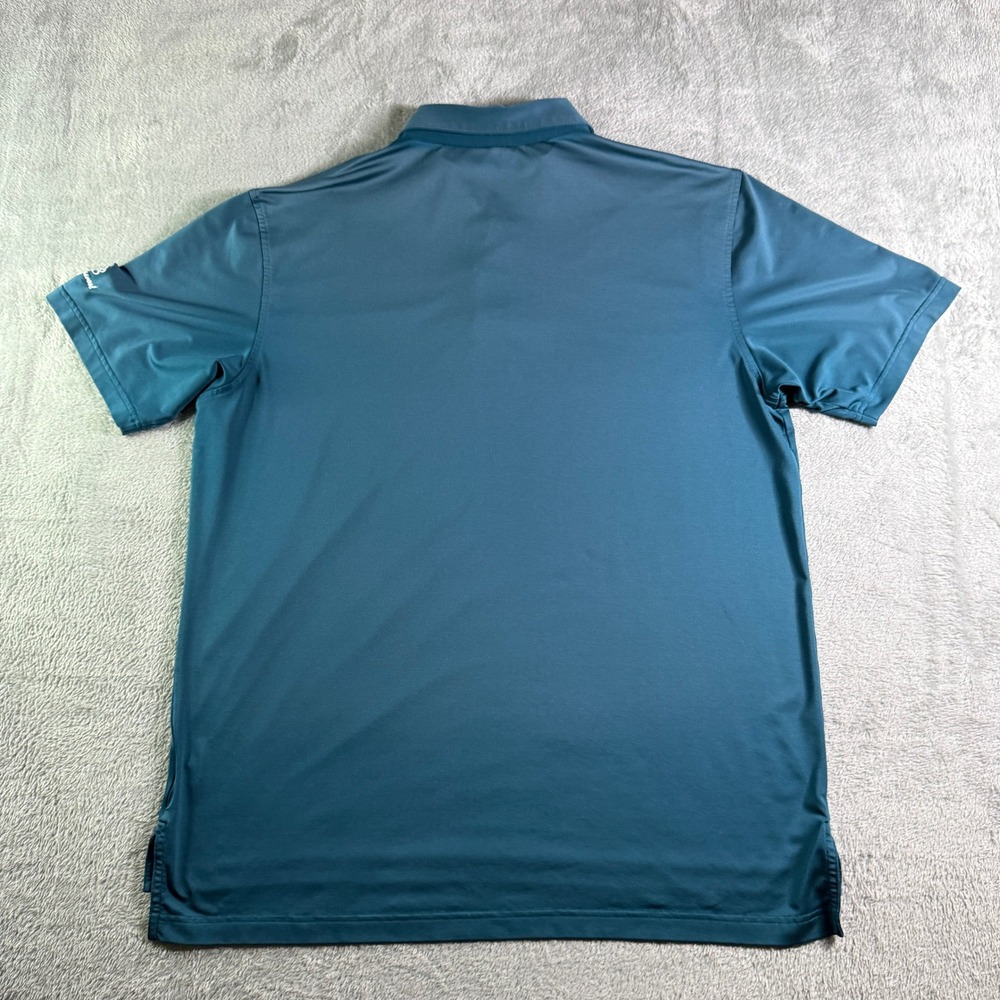 Peter Millar Summer Comfort Golf Polo Shirt Prestonwood Logo Blue Large (READ) - Picture 7 of 11